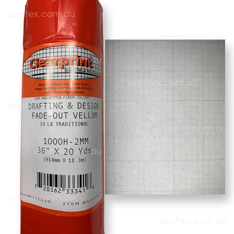 Cpfoggpr Clearprint Fade Out Graph Paper Roll 2Mm Grid 914 X 18Metre View 1